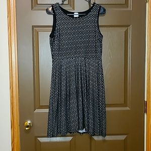 Black patterned knit dress